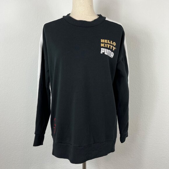 Puma x Hello Kitty Crewneck Oversized Sweatshirt Sweater Womens Small Streetwear - Picture 2 of 14